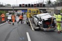 VU Auffahrunfall A 3 Rich Oberhausen kurz vor AS Koeln Dellbrueck P188